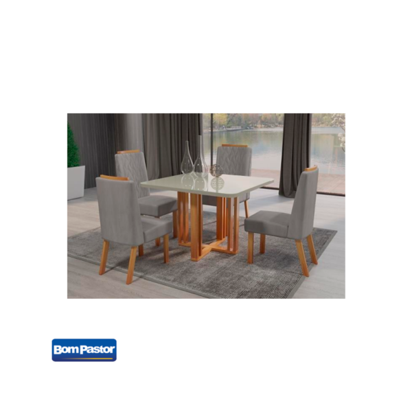 Conjunto De Mesa Sentra Bom Pastor C/4 Cadeiras Laguna - Image 2