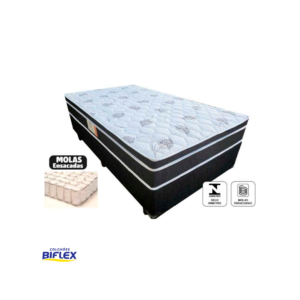 Colchão + Cama Box Biflex Solteiro Veneza
