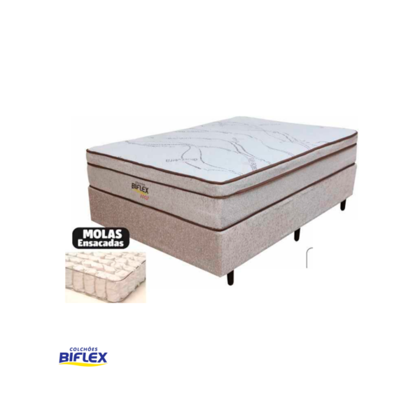 Colchão 1002 + Base Box Biflex Organic