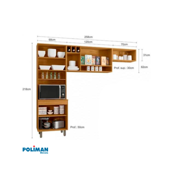 Cozinha Compacta Malta Poliman - Image 3