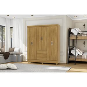 Guarda-roupa Casal Ideal Plus 6 Portas Cor Nature Vlr Móveis