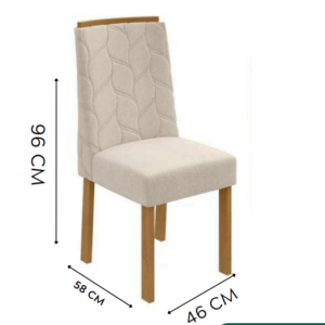 CADEIRA RAYLA 100% MADEIRA COR: BEGE