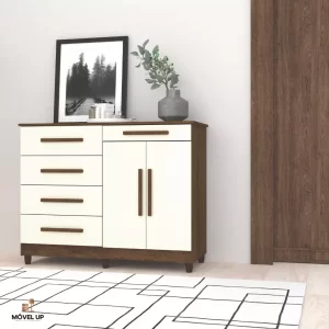 Cômoda Sapateira Multiuso Sirius Imbuia/champanhe Vlr Móveis Adicionar aos favoritos
