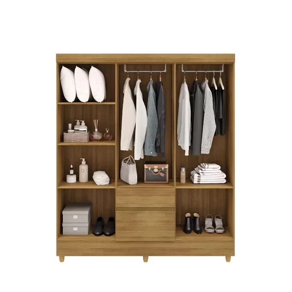 Guarda-roupa Casal Ideal Plus 6 Portas Cor Nature Vlr Móveis - Image 5
