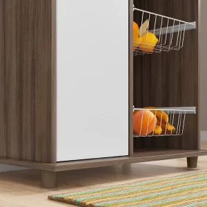 Balcão Fruteira Notável NT3075 - Nogal/Branco