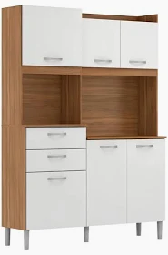 Kit Para Cozinha Harmonia Amendola Branco - Demóbile