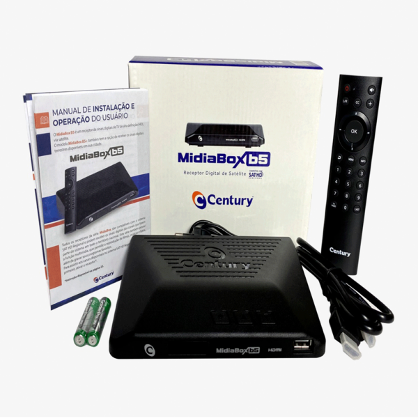 Receptor Digital Century MidiaBox B5 HDTV, Bivolt Preto DF - 257033