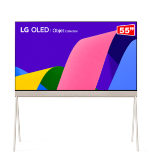 Smart TV LG 55" 4K 55LX1Q OLED Evo Objet Collection Posé, Design 360, 55LX1QPSA.AWZ Bege GO - 67329