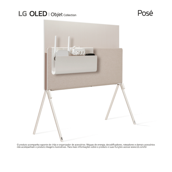 Smart TV LG 55" 4K 55LX1Q OLED Evo Objet Collection Posé, Design 360, 55LX1QPSA.AWZ Bege GO - 67329 - Image 4