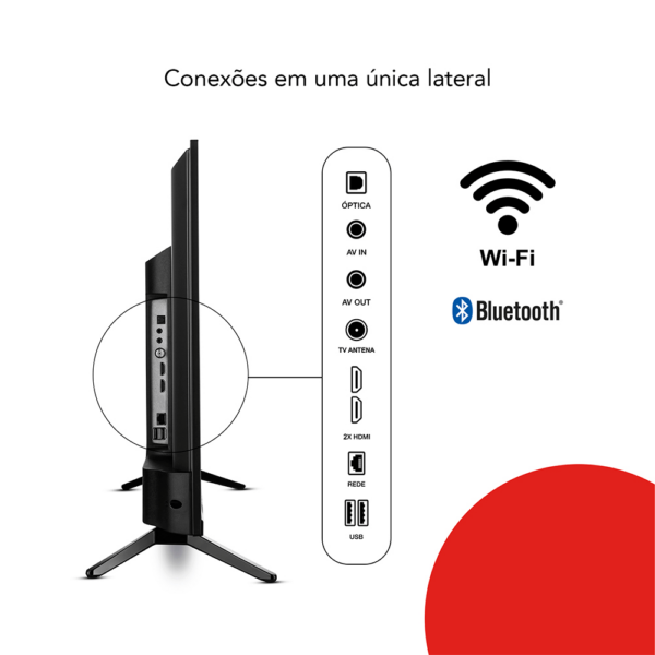 Smart TV Aiwa 32", Android, HD, Borda Ultrafina, AWS-TV-32-BL-02-A Preto GO - 67504 - Image 3