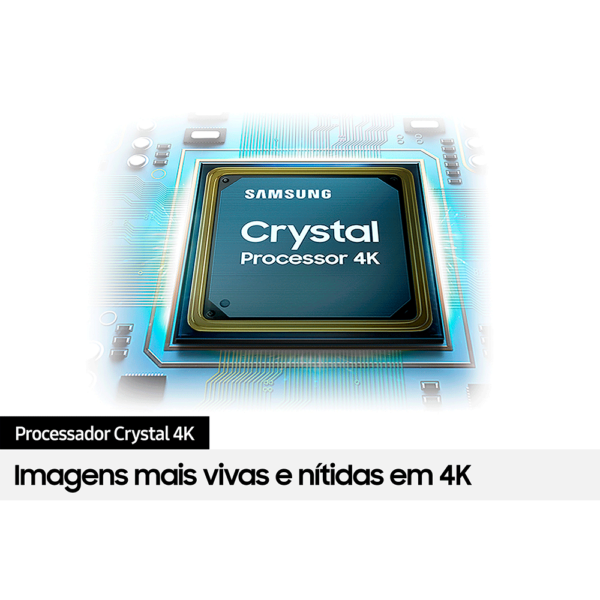 Samsung Smart TV 43" UHD 4K 43CU7700, Processador Crystal 4K, Gaming Hub Preto GO - 67533 - Image 6