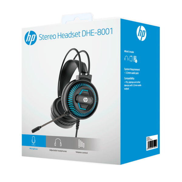 Headset Gamer HP, Conexão P2 - DHE-8001 Preto GO - 582656 - Image 2