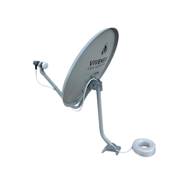 Antena Vivensis Parabólica 75 cm Banda KU e 5G Externa, Sem Receptor Cinza GO - 257043 - Image 3