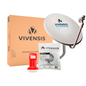 Antena Vivensis Parabólica 60cm Banda KU e 5G Externa, Sem Receptor Cinza GO - 257042