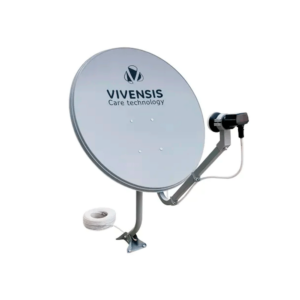 Antena Vivensis Parabólica 75 cm Banda KU e 5G Externa, Sem Receptor Cinza GO - 257043