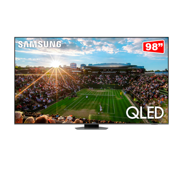Samsung Smart TV 98" QLED Super Big 4K 98Q80C, SuperSlim Design, Modo Game Dark Titan GO - 67563