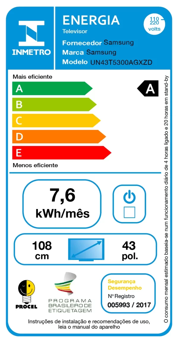 Smart TV Samsung LED 43" Full HD T5300 com HDR, Sistema Operacional Tizen, Dolby Digital Plus GO - 43961 - Image 2