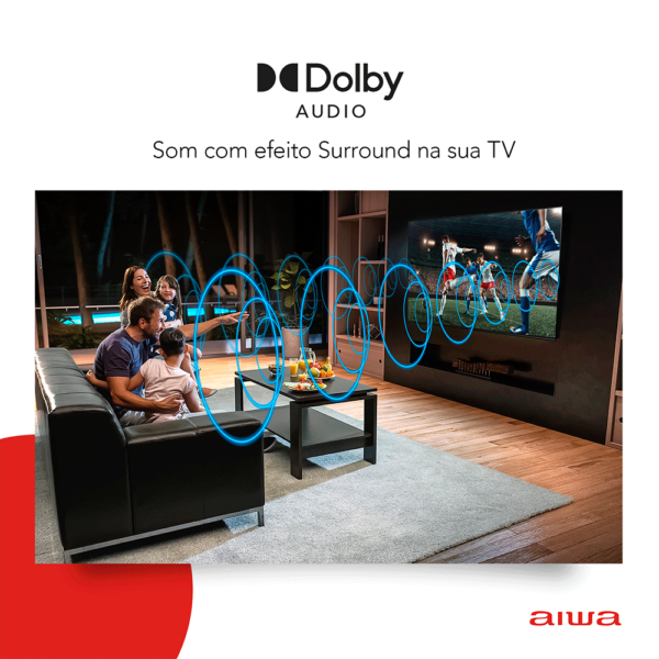 Smart TV Aiwa 43", Android, Full HD, Borda Ultrafina, Dolby Áudio, AWS-TV-43-BL-02-A Preto GO - 67505 - Image 9