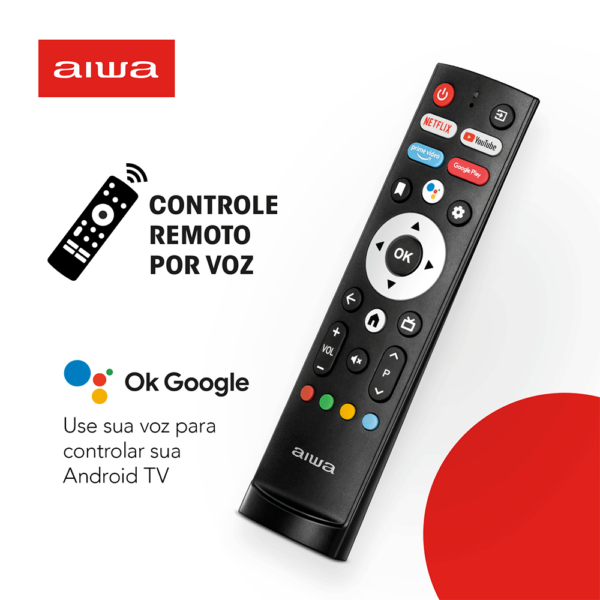 Smart TV Aiwa 43", Android, Full HD, Borda Ultrafina, Dolby Áudio, AWS-TV-43-BL-02-A Preto GO - 67505 - Image 6