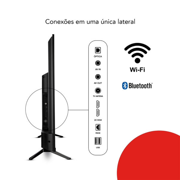Smart TV Aiwa 43", Android, Full HD, Borda Ultrafina, Dolby Áudio, AWS-TV-43-BL-02-A Preto GO - 67505 - Image 3