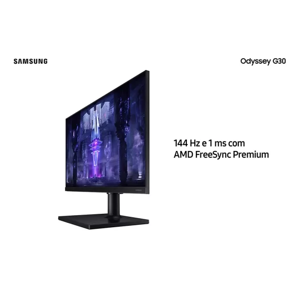 Monitor Gamer Samsung Odyssey G3 24" FHD, 144Hz, HDMI, Freesync, LS24BG300ELMZD Preta GO - 266174 - Image 7