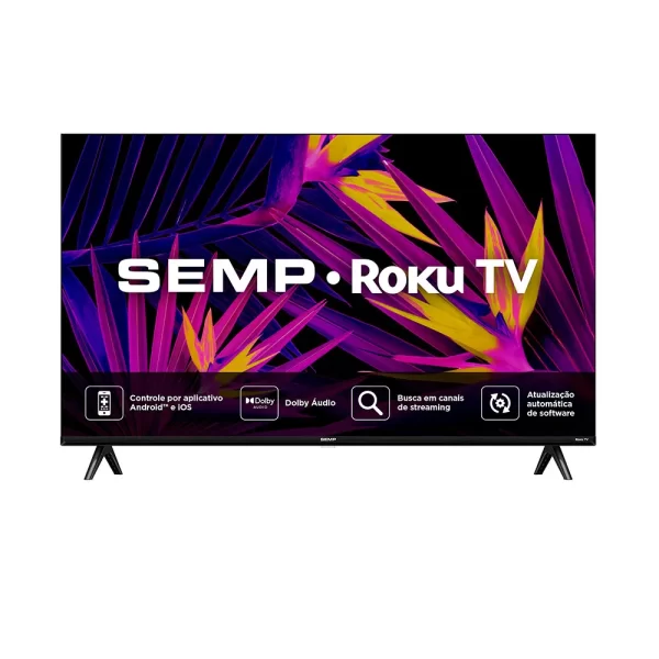 Smart TV LED 43" Semp Roku R6610 FHD Wifi dual band Preto GO - 67576 - Image 5