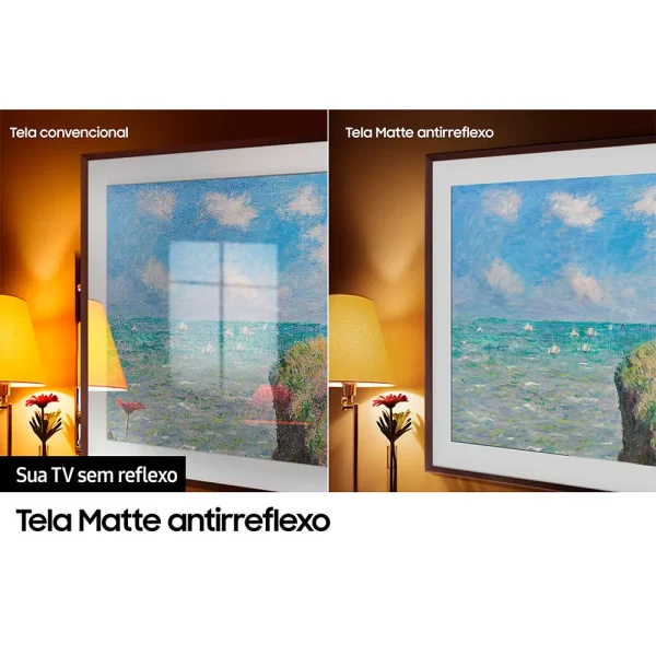 Samsung Smart Big TV 75" QLED 4K, Processador Quantum, Upscaling 4K, Design Mordem Frame Preto GO - 67583 - Image 6
