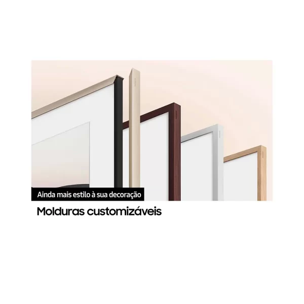 Samsung Smart TV 55" QLED 4K The Frame 55LS03D, Tela Matte antirreflexo, Molduras customizáveis Preto GO - 67594 - Image 4