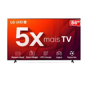 Smart TV 86" 4K LG UHD ThinQ AI 86UR8750PSA, Alexa, Google Assistente, Airplay2 Ashed Blue GO - 67550