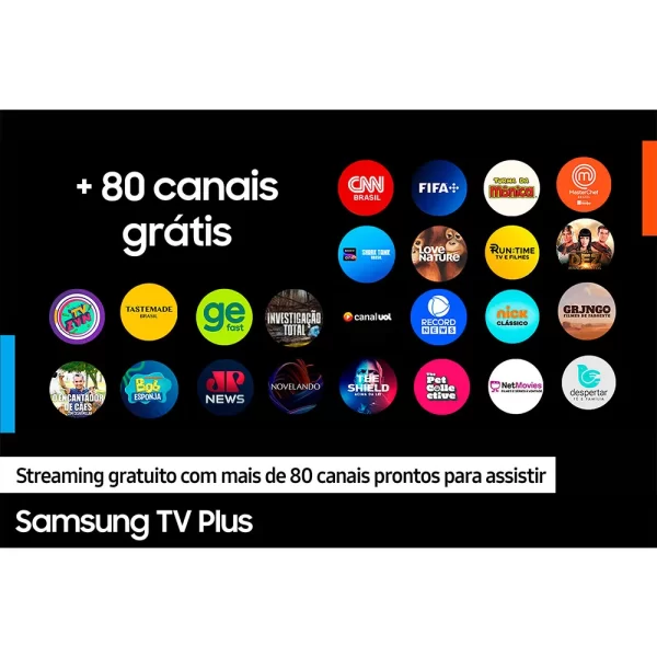 Samsung Smart TV 65" UHD 4K 65DU7700, Processador Crystal 4K, Gaming Hub Preto GO - 67588 - Image 5