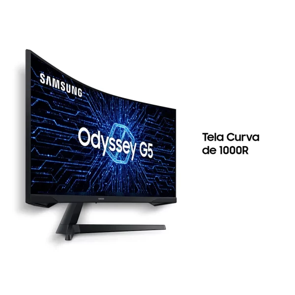 Monitor Gamer Curvo Samsung Odyssey 34" Ultra WQHD, 165Hz, 1ms, série G5, LC34G55TWWLMZD Preto GO - 266185 - Image 7