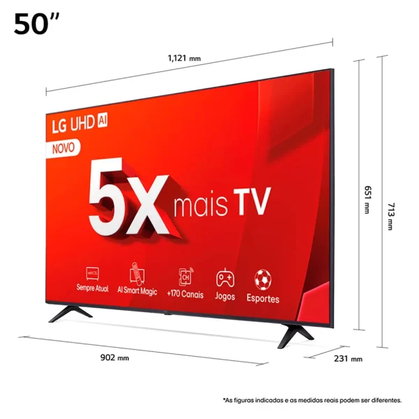 Smart TV 4K 50" LG UHD 50UT8050 Rocky Black GO - 67608 - Image 8