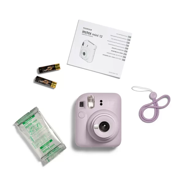 Kit Câmera Instax Mini 12 com pack 10 fotos Spray Art e Bolsa Lilas GO - 227242 - Image 3
