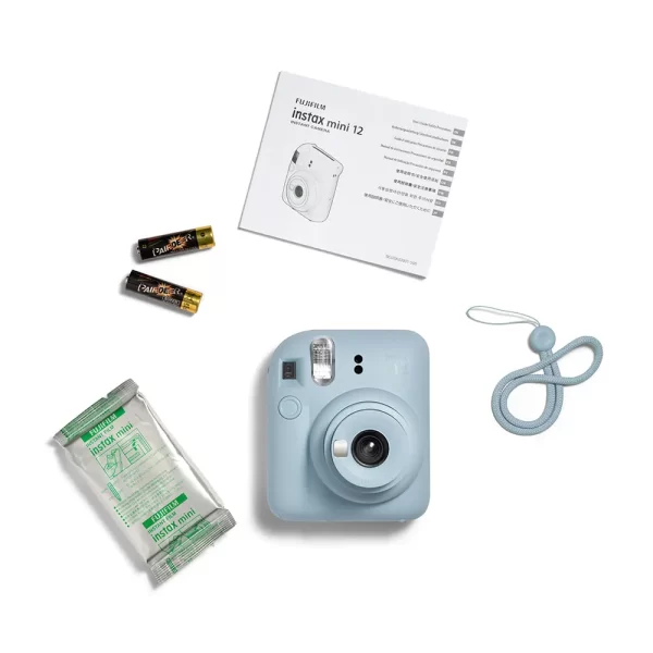 Kit Câmera Instax Mini 12 com pack 10 fotos Spray Art e Bolsa Azul GO - 227243 - Image 2