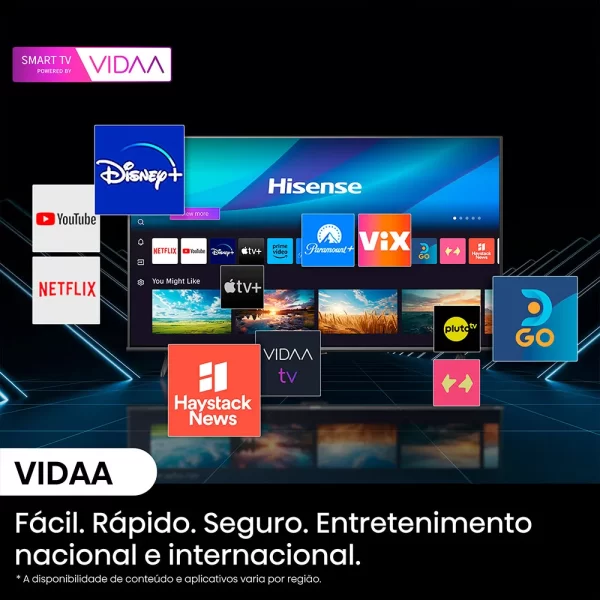 Smart TV Hisense 58" 4K 58A6K, Modo Jogo PLUS GO - 67604 - Image 8