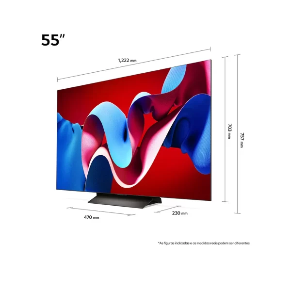 Smart TV 55" 4K LG OLED55C4PSA Evo, 120Hz, G-Sync, FreeSync, ThinQ AI, Alexa, Google, Design Ultra Slim Dolby Preta GO - 67619 - Image 10