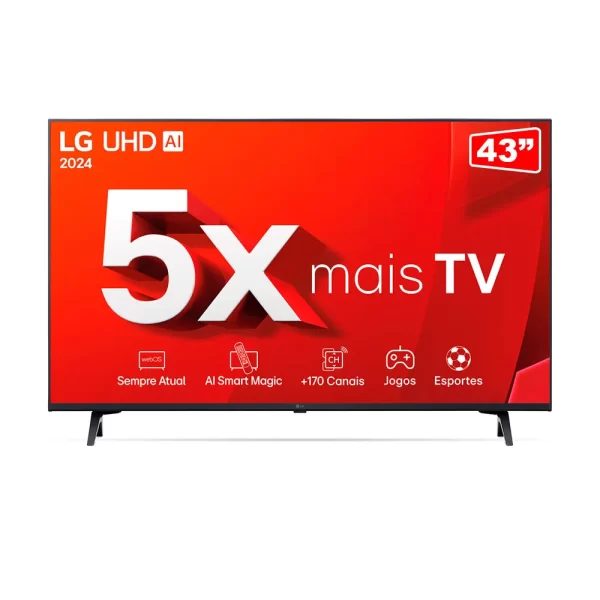 Smart TV 4K 43" LG UHD 43UT8000, Otimizador de Jogos webOS 24 Rocky Black GO - 67615 - Image 6
