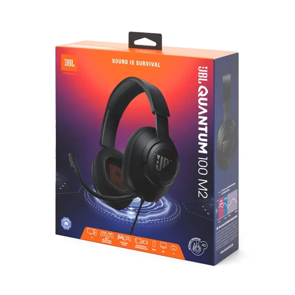 Headset JBL Quantum 100 M2 Gamer Preto / DF - 285090 - Image 2
