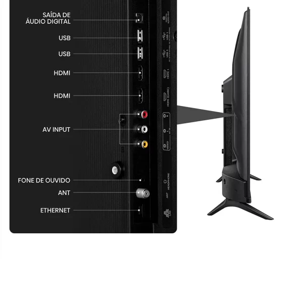 Smart TV Hisense 40" Full HD 40A4N, Modo AI Esportes, Game Mode GO - 67603 - Image 4