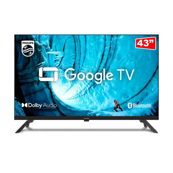 Smart TV Philips 43" LED FHD 43PFG6909, Google TV, sem bordas Preta GO - 67614 - Image 10