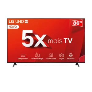 Smart TV LG 4K 86" UHD 86UT8050, Alexa/Chromecast integrado, Otimizador de Jogos webOS 24 Deep Blue GO - 67616