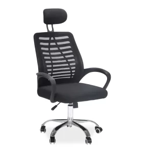 Cadeira De Escritorio ELG, Modelo OCH03 Grow, Giratória e com Ajuste Preta GO - 15074