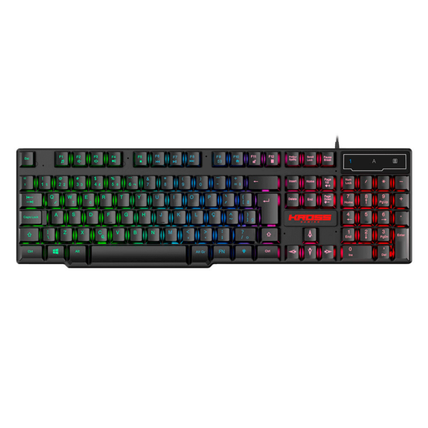 Kit Gamer Kross 5 em 1 - Mouse + Teclado + Mouse Pad + Headset e Mouse Bungee, USB, LED, Iluminação Rainbow - KE-GK5150 GO - 582947 - Image 5
