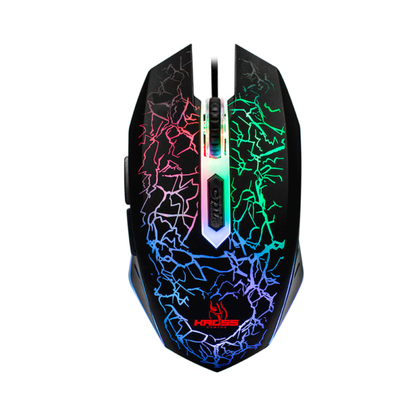 Kit Gamer Kross 5 em 1 - Mouse + Teclado + Mouse Pad + Headset e Mouse Bungee, USB, LED, Iluminação Rainbow - KE-GK5150 GO - 582947 - Image 4