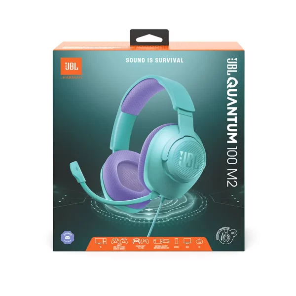 Headset JBL Quantum 100 M2 Gamer Ciano DF - 285123 - Image 3